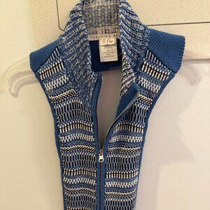 Verobica Beard Multi Blue Cotton Dickey